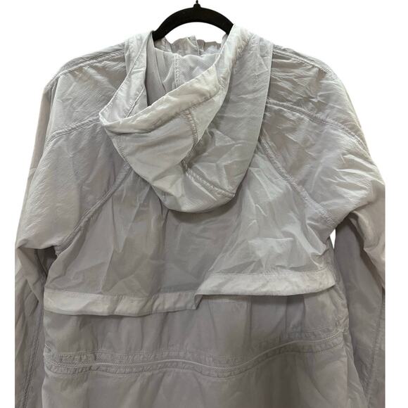 Lululemon In The Clear Hooded Jacket Silver Lilac Size 6 Lightweight Zip Front - Picture 7 of 9